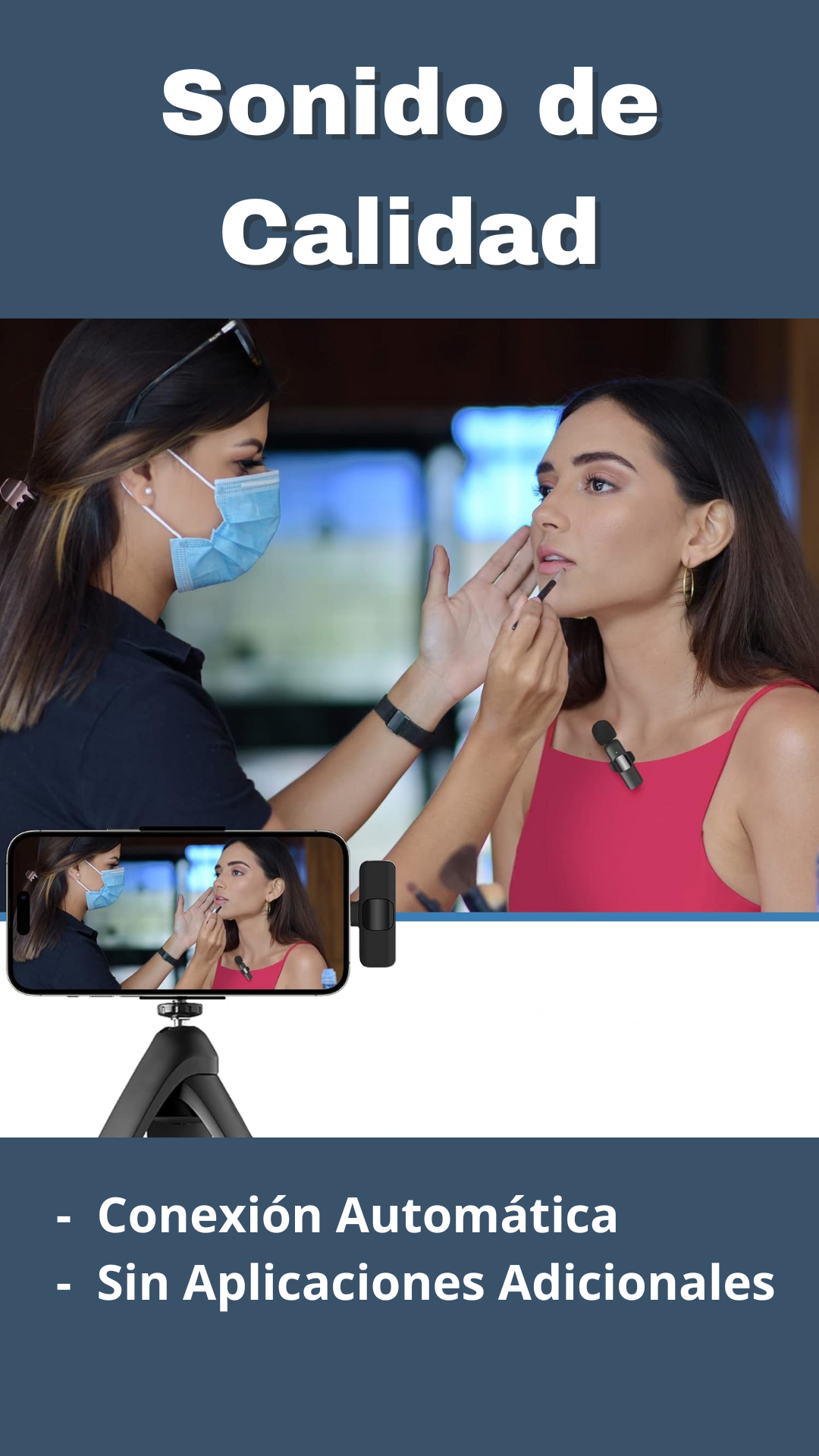 Micrófono Inalámbrico para Celular / Computador